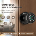 ICCSSI K10CPLUS Smart Lock Tuya Spherical Door Lock Tuya Fingerprint Password Key 4-in-1 Unlock for Airbnb Home Aluminum Alloy