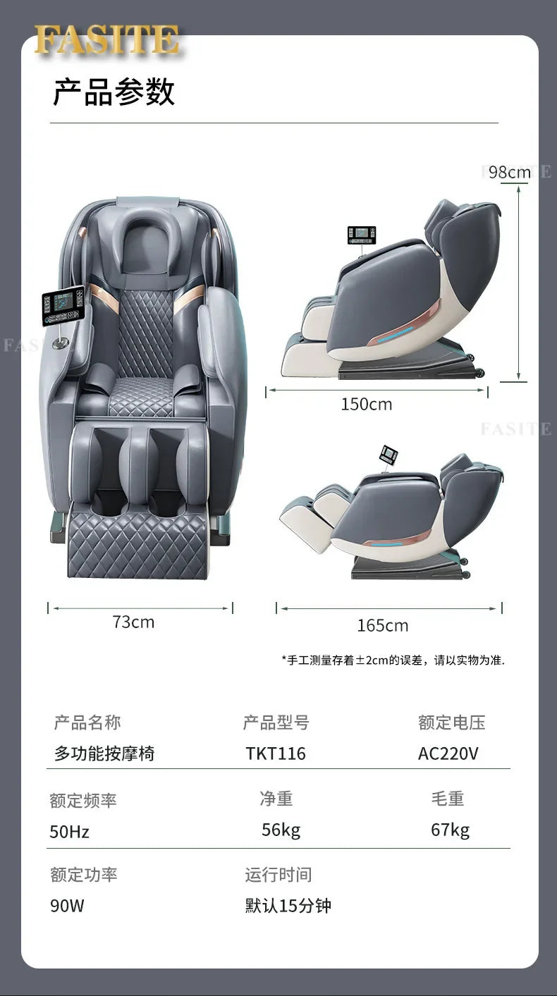 Massage Chair Recliner: Tibetan Blue Electric Sofa for Muscle Relief Massage Chairs Tidesmit