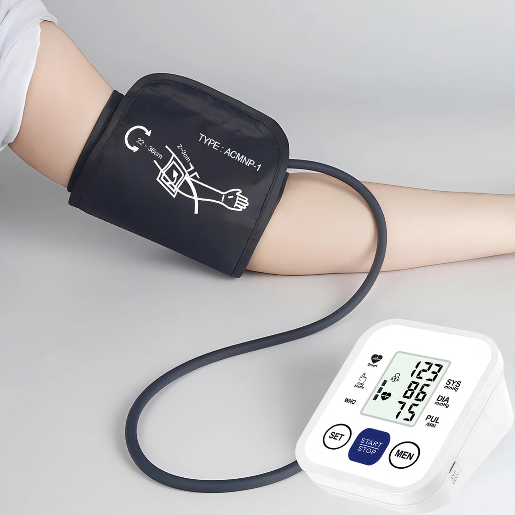 Medical Blood Pressure Tensiometer LED Display Digital BP Heart Rate Meter Arm cuff Blood Pressure Monitor BP Pulse Rate Meter