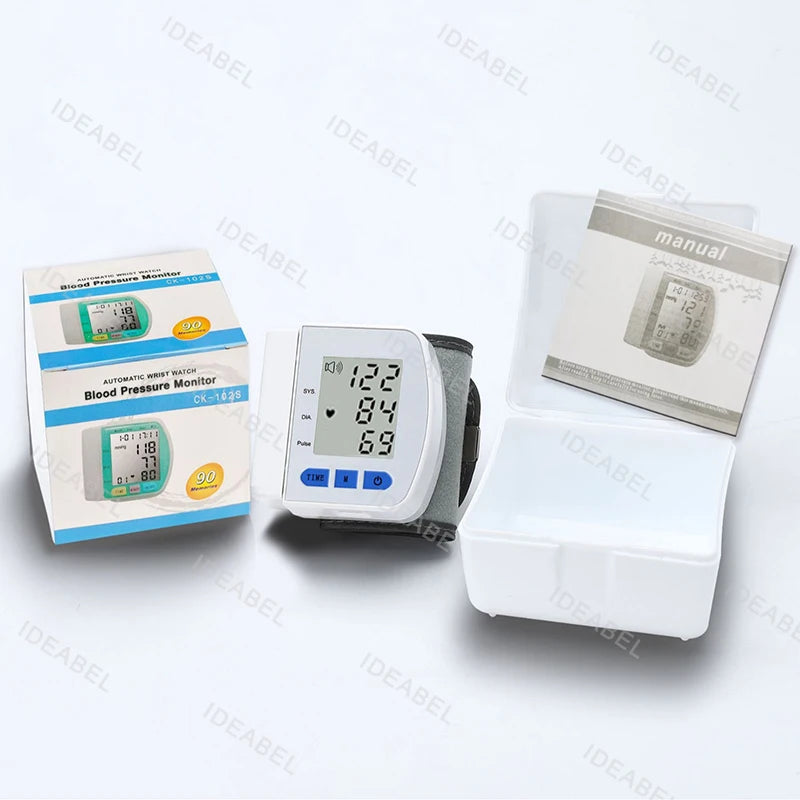 Blood Pressure Monitor Heart Beat Rate Pulse Meter Digitlal Tensiometro Health Medical BP Sphygmomanometer Wrist cuff Digital