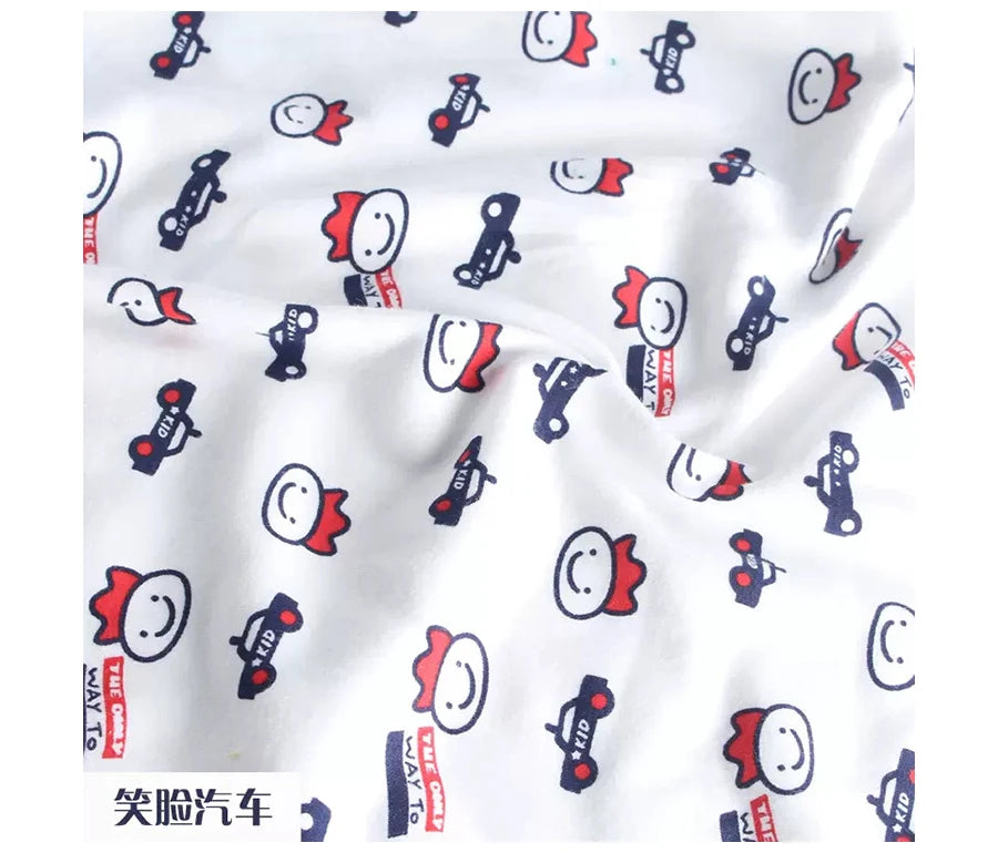 Baby Fabric Knit Jersey Print Fabric Sewing Material for Children's Garment 50*185cm Brocade Fabric Organic Fabric  Knitted