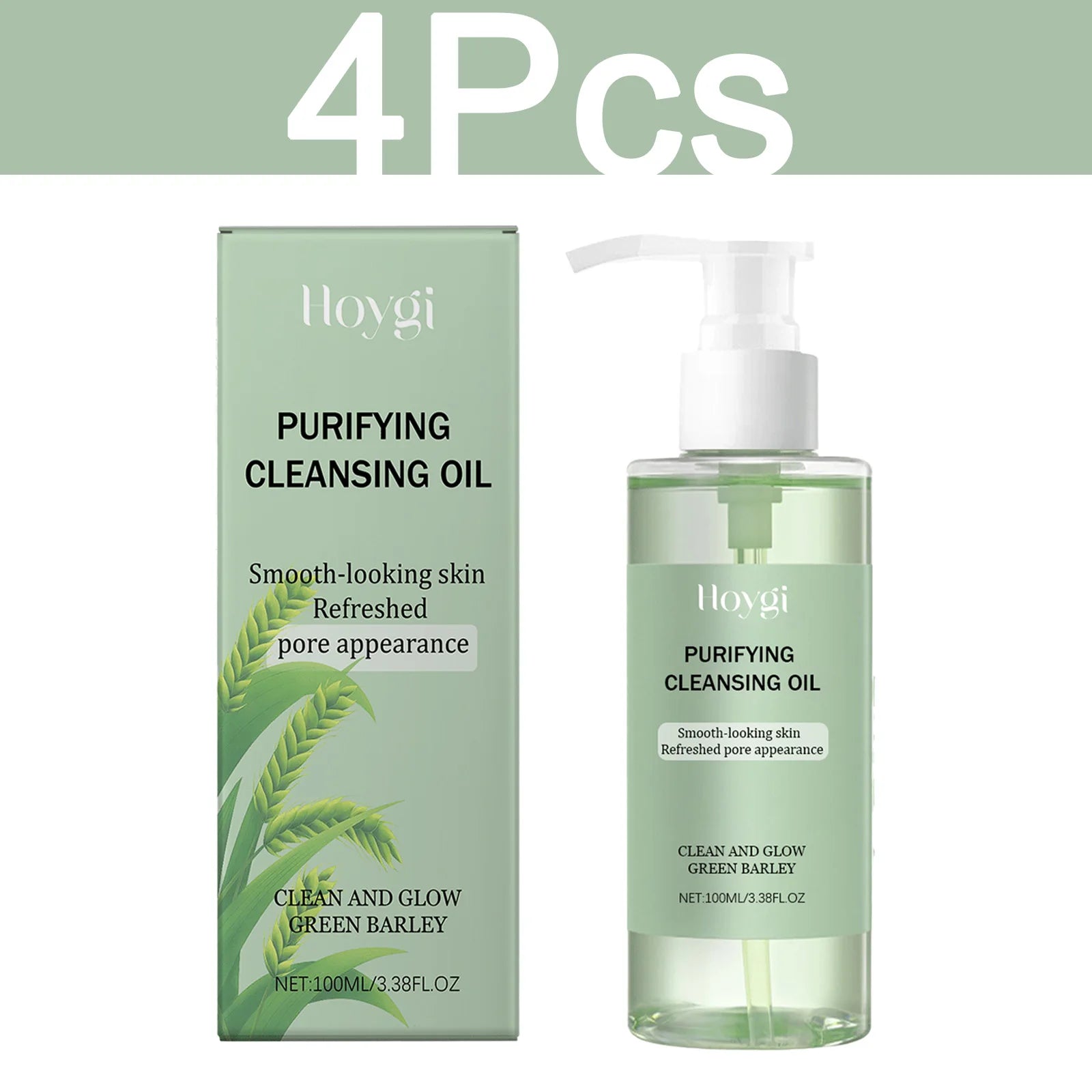 HOYGI Purifying Cleansing Oil set with box and pump bottle, 4 pcs.