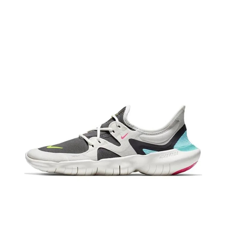 AQ1289-100 Nike Free RN 5.0 Breathable Lightweight Soft Barefoot Feel Neutral Sports Running Shoes Casual Sneakers