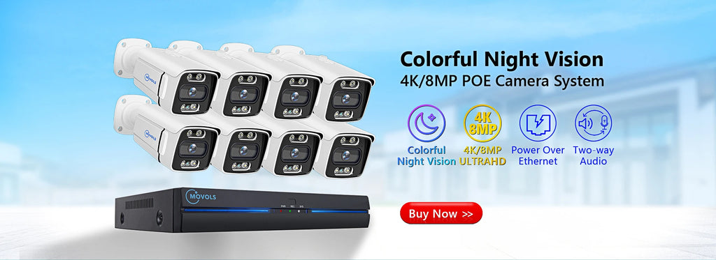 Movols 6MP XMEYE POE Surveillance System Dual Lens PTZ Two Way Audio POE Security Camera System 16CH NVR Video Surveillance Kit