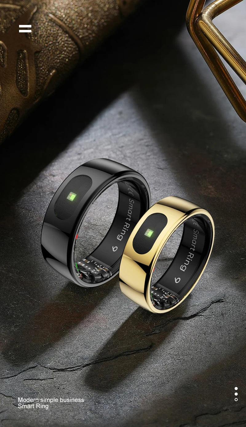 R08 Smart Ring with Charging Case Men Women Health and Sleep Monitor Heart Rate Monitoring 5ATM Waterproof Multi Sport Mode