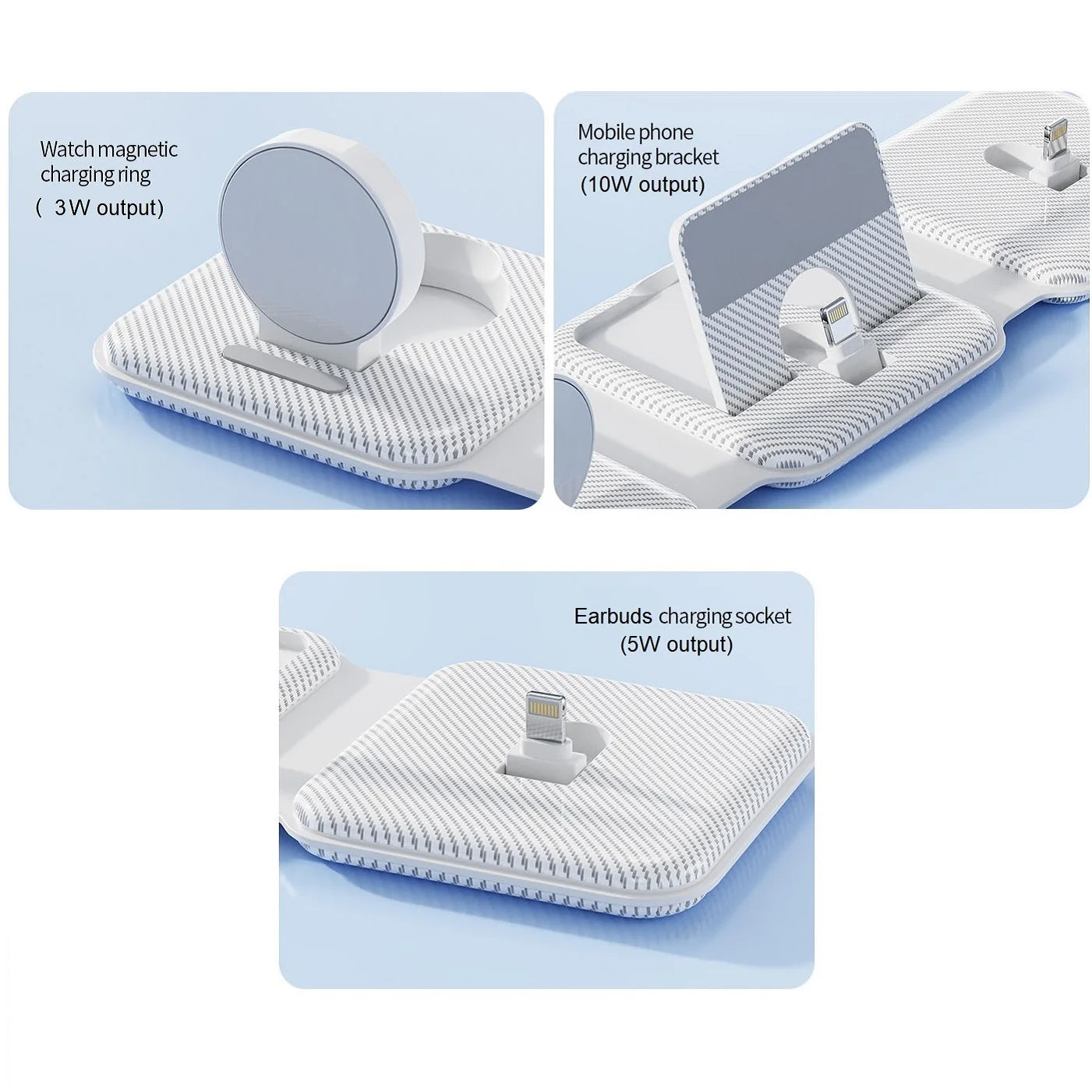3-in-1 Wireless Charging Station for iPhone, Apple Watch and AirPods Tidesmit