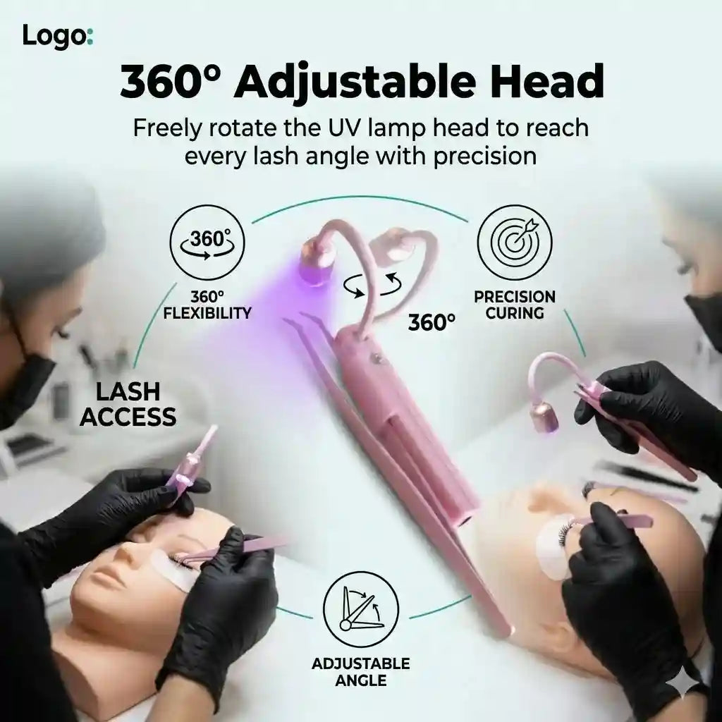 UV Lash Lamp for Eyelash Extensions, Professional LED Curing Light Tidesmit