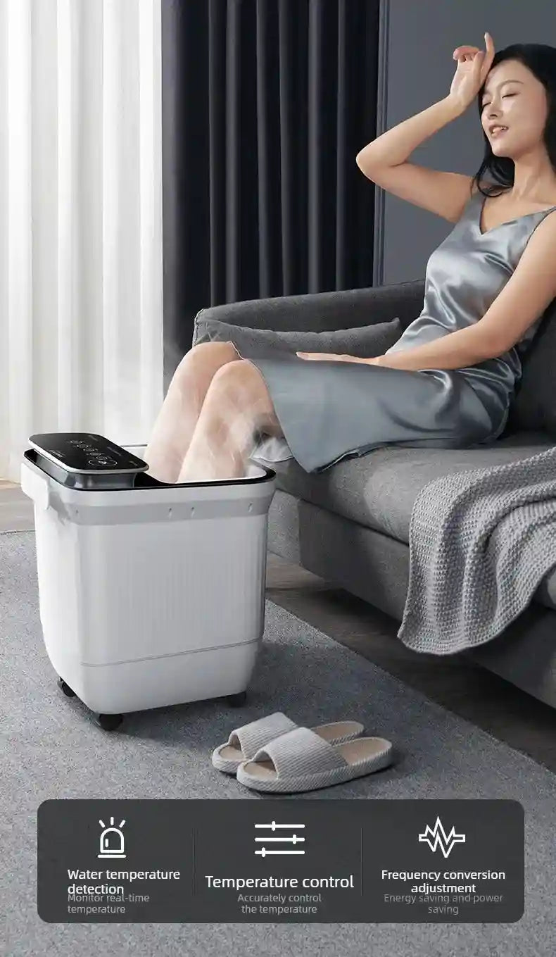 Electric Foot Spa Massager with Heat, Remote Control & Deep Tissue Modes Massage Roller Tidesmit