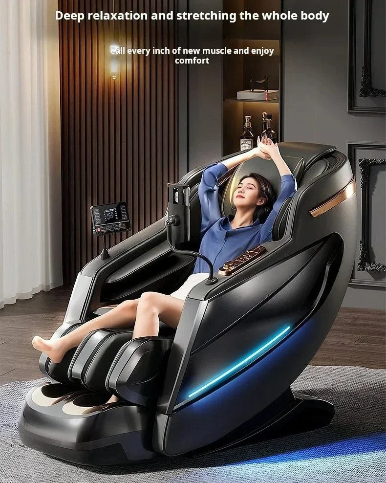 6D Zero Gravity Full Body Shiatsu Massage Chair - Blue Edition Massage Chairs Tidesmit