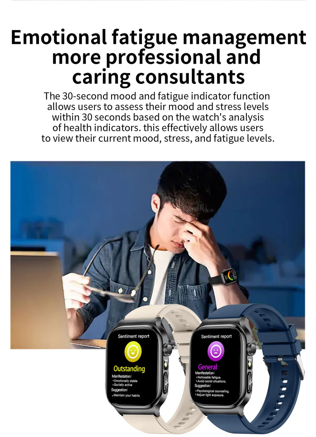 2026 New Hospital Level Health Smart Watch Body Fat ECG Blood oxygen BP Health AMOLED Screen HD Call Sport Smart Watches For Man