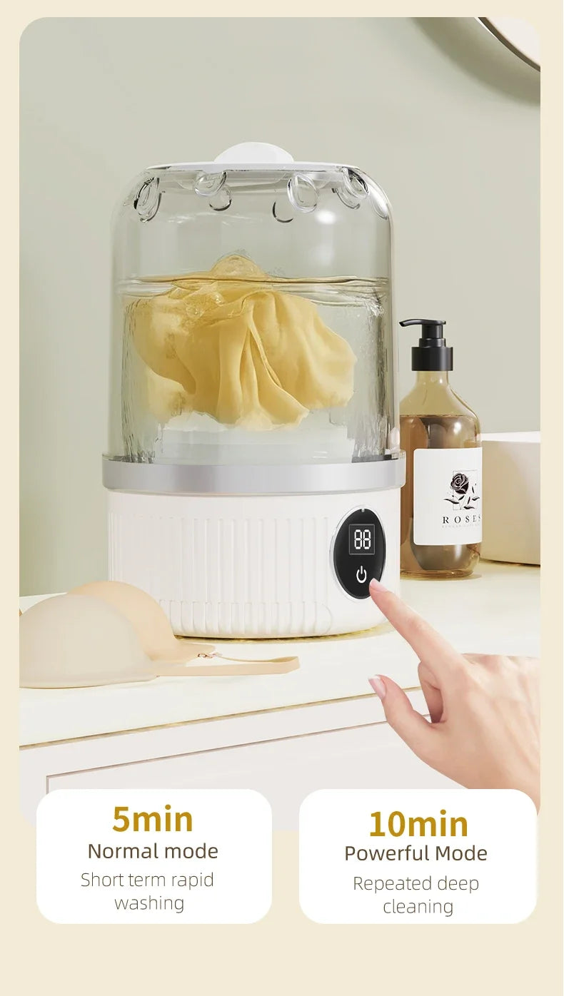 Tidesmit portable wireless electric washing cup for underwear, socks, and pet clothes, compact laundry machine view 25