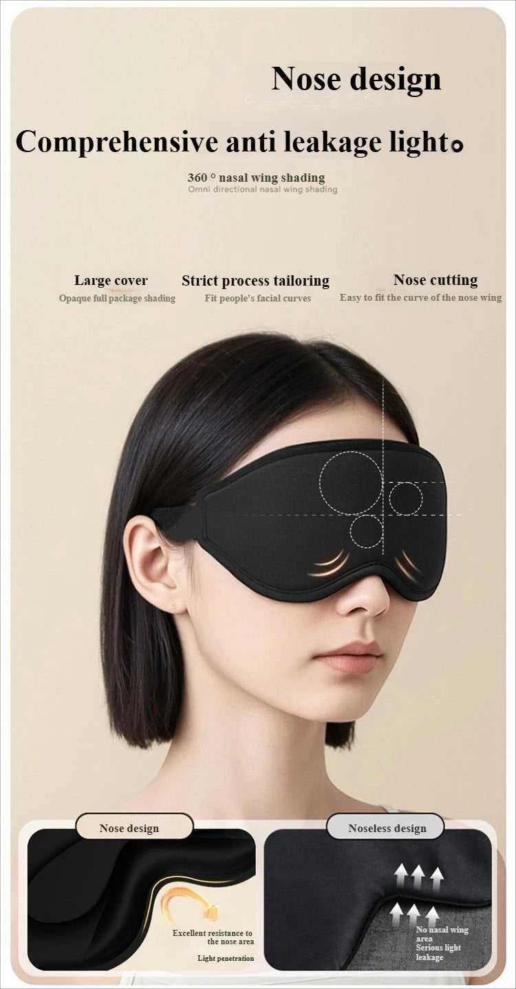 3D-Shaped Men's and Women's Sleep Eye Masks Provide Perfect Light-Blocking, Are Soft and Comfortable, Suitable for Travel A-DH