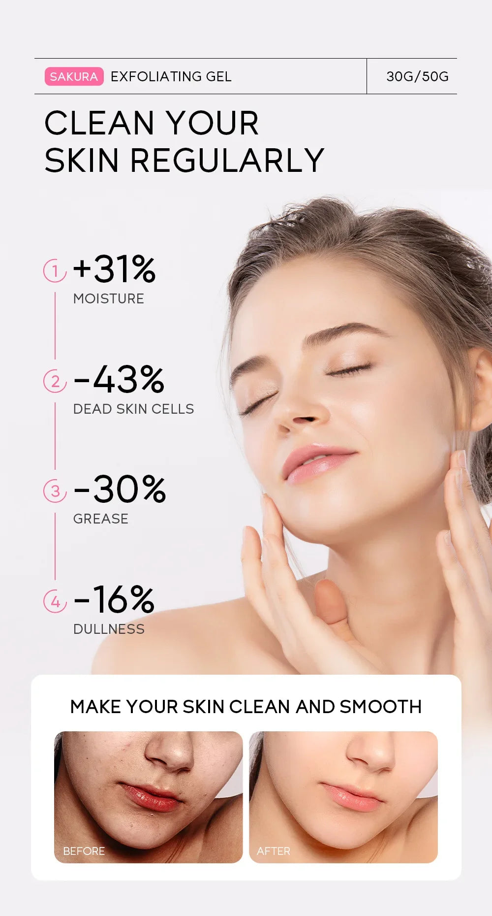 Sakura Exfoliating Peeling Gel | Deep Moisturizing Salon-Quality Scrub Scrubs Treatments Tidesmit