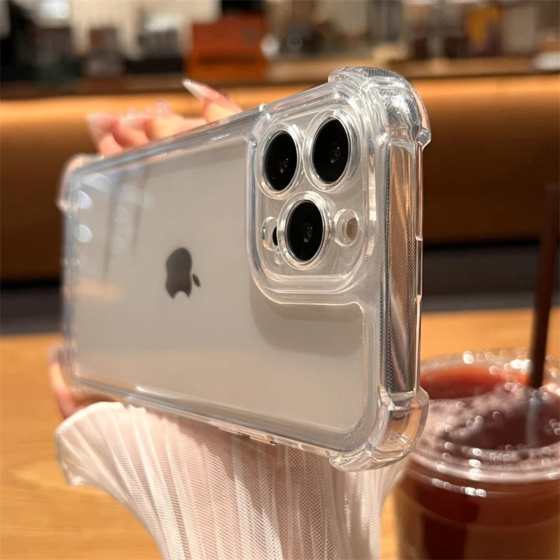 iPhone 16 Pro Max Shockproof Case | Clear Slim Fit Hard Cover Tidesmit