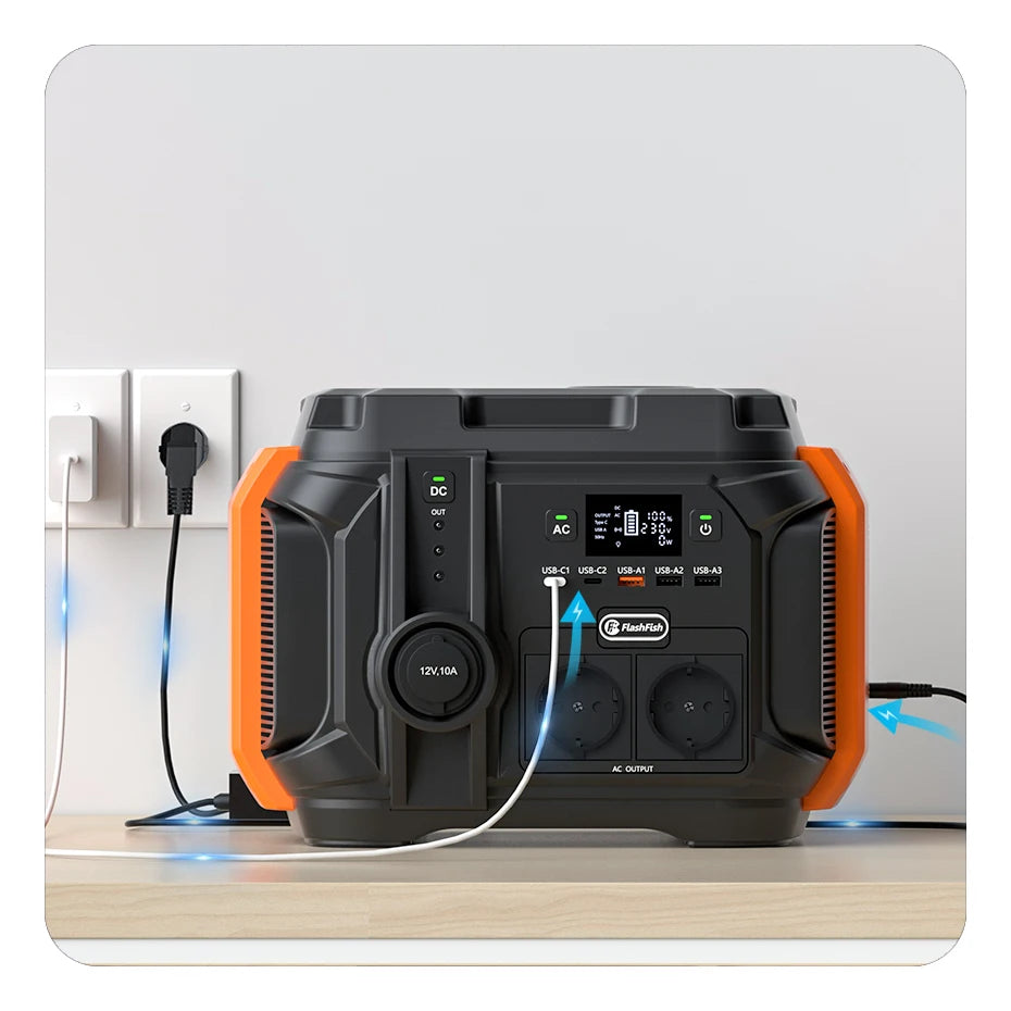 Portable Power Station 600W 540Wh Solar Generator for Outdoor Camping Tidesmit