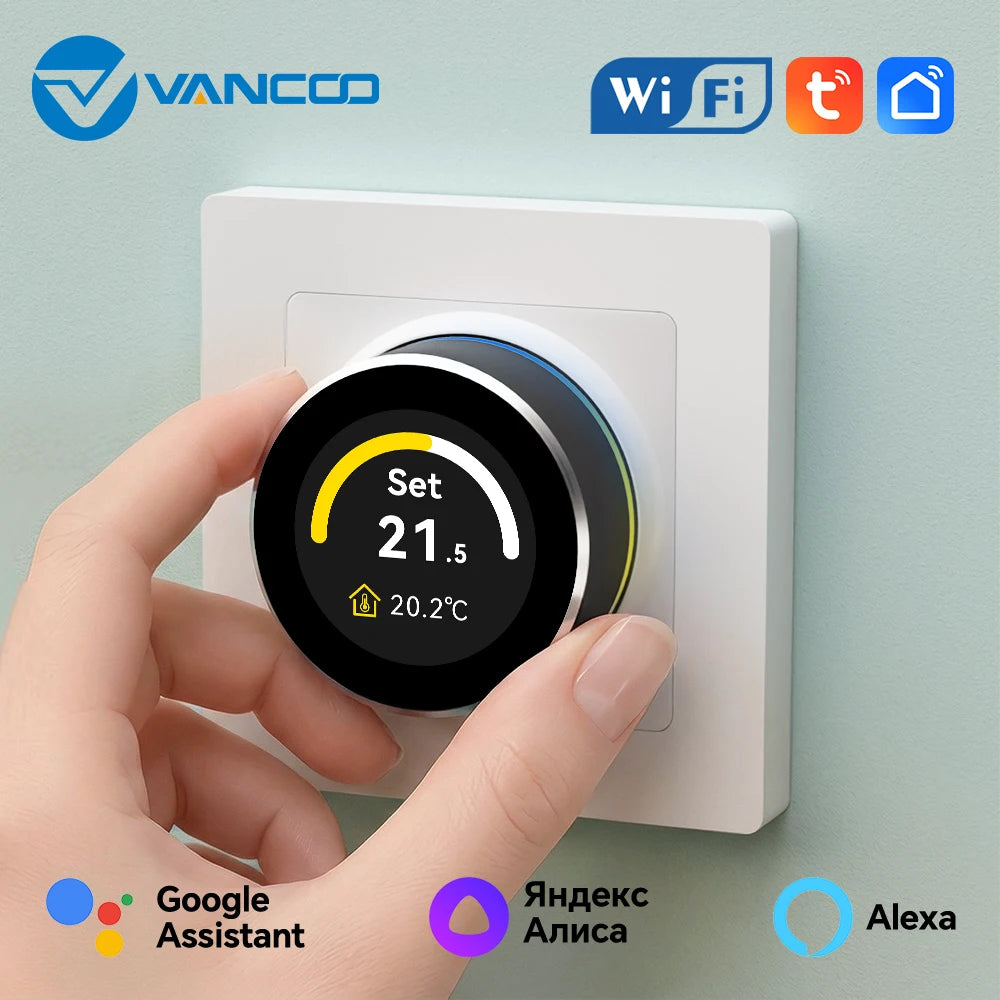 Tuya WiFi Smart Knob Thermostat for Electric Floor Heating Water/Gas Boiler Heating Thermoregulator Support Alexa Google Home