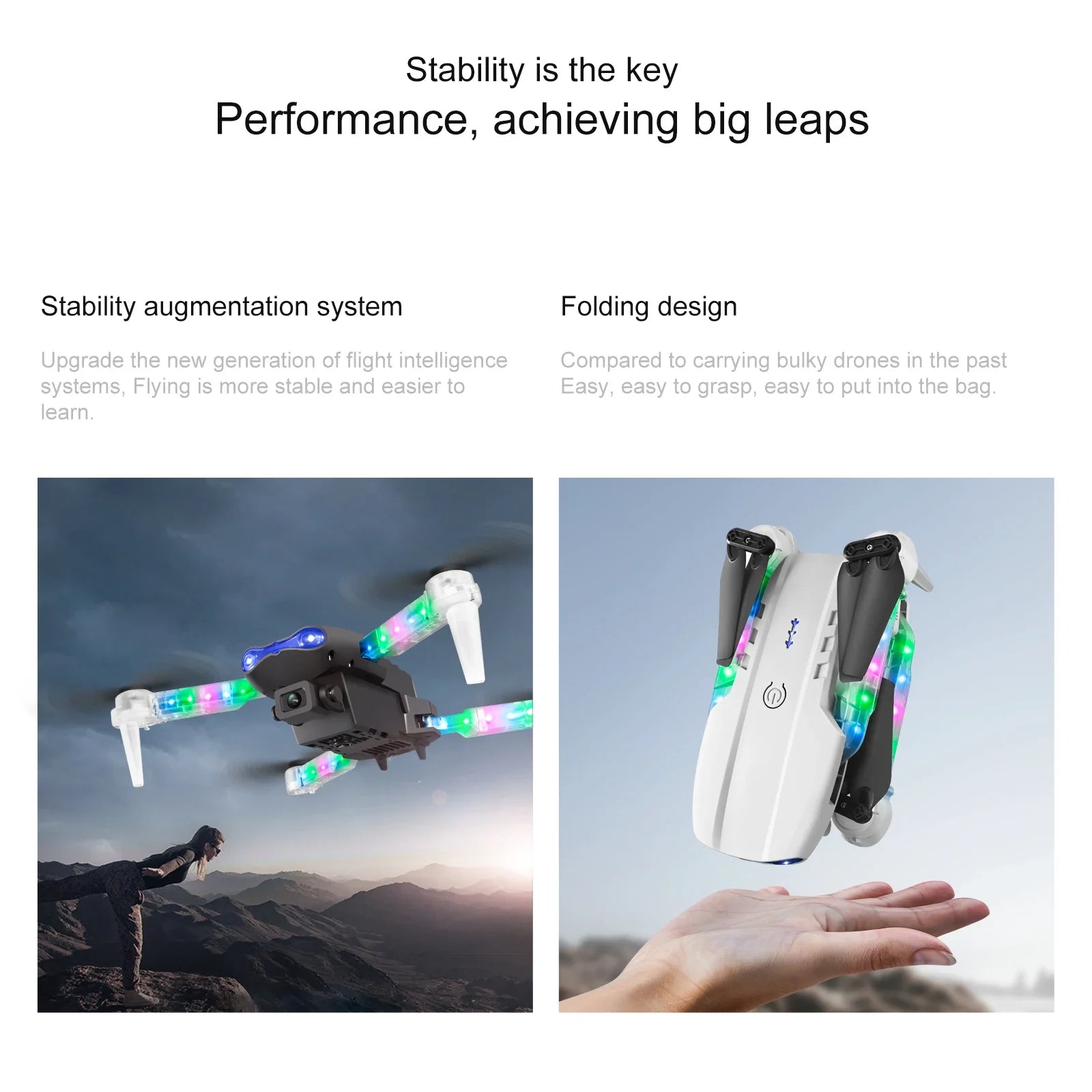 4K Camera Drone - Foldable RC Quadcopter with Obstacle Avoidance Tidesmit
