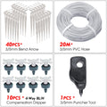 20M 4-Way 3/5mm Hose Arrow Watering System 2 4 8L/H Dropper Irrigation Kit for Garden Greenhouse Bonsai Plants Water Saving Drip