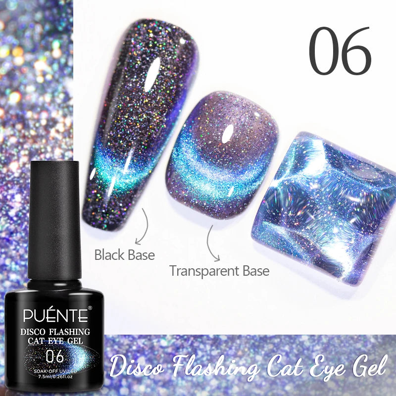 Cat Eye Magnetic Gel Polish 7.5ml - Professional Long-Lasting Nail Art Permanent Makeup Machines Disco Flashing Cat 6
