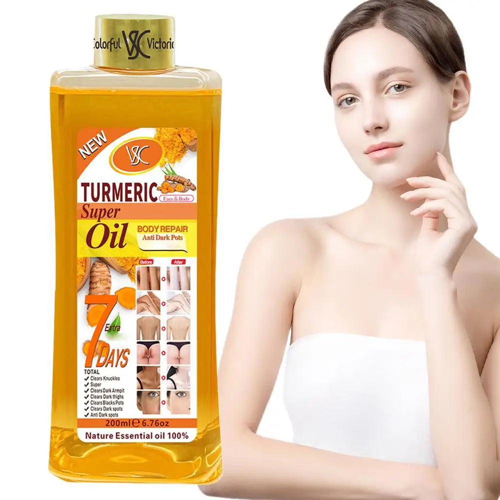 Body massage oil Turmeric Essential Oil/Rose/Vitamin C Deeply Nourish Brightening Smoothing Body Skin Aromatherapy