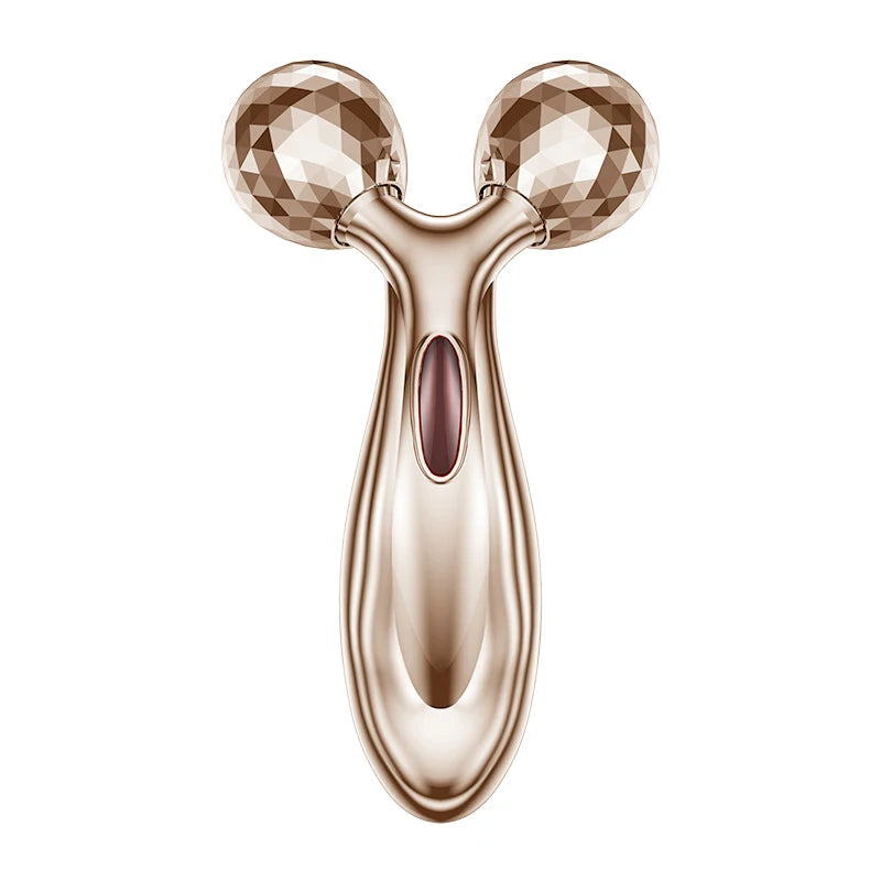 Y Shape Gua Sha Face Roller Set | Stainless Steel Home Spa Massager Relaxation Treatment golden Tidesmit