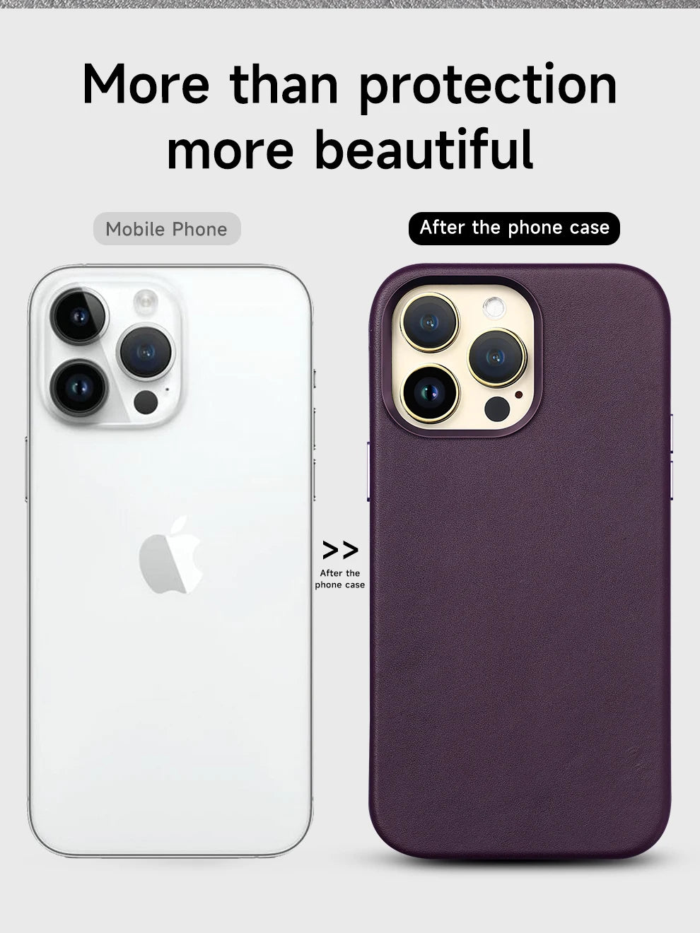 MagSafe Leather Phone Case for iPhone 17 Pro - Slim Shock-Absorbing Cover Tidesmit