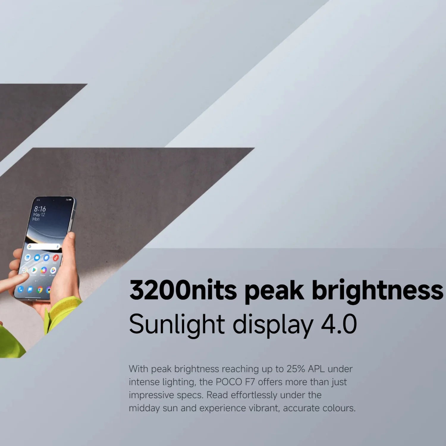 POCO F7 12+256GB Global Version 6.83" 1.5K 120Hz AMOLED Flagship Snapdragon® 8s Gen 4 WIFI 7 50MP AI Camera 6500mAh 90W NFC IP68