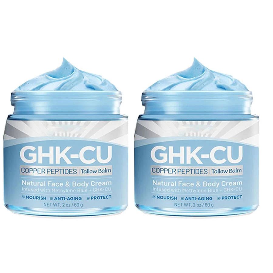 GHK-Cu Peptide Cream for Face: Blue Beef Tallow Moisturizer with Copper Peptides  Blue Gentle and Safe for All Skin Type