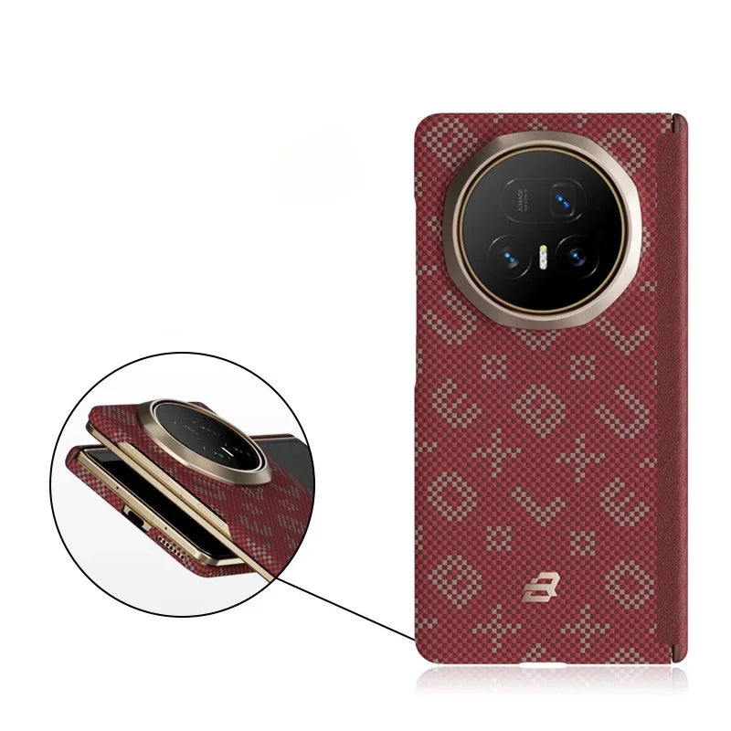 Honor Magic V5 Carbon Fiber Case – Slim Wireless Charging Cover red ForHonorMagicV5 1PC Tidesmit