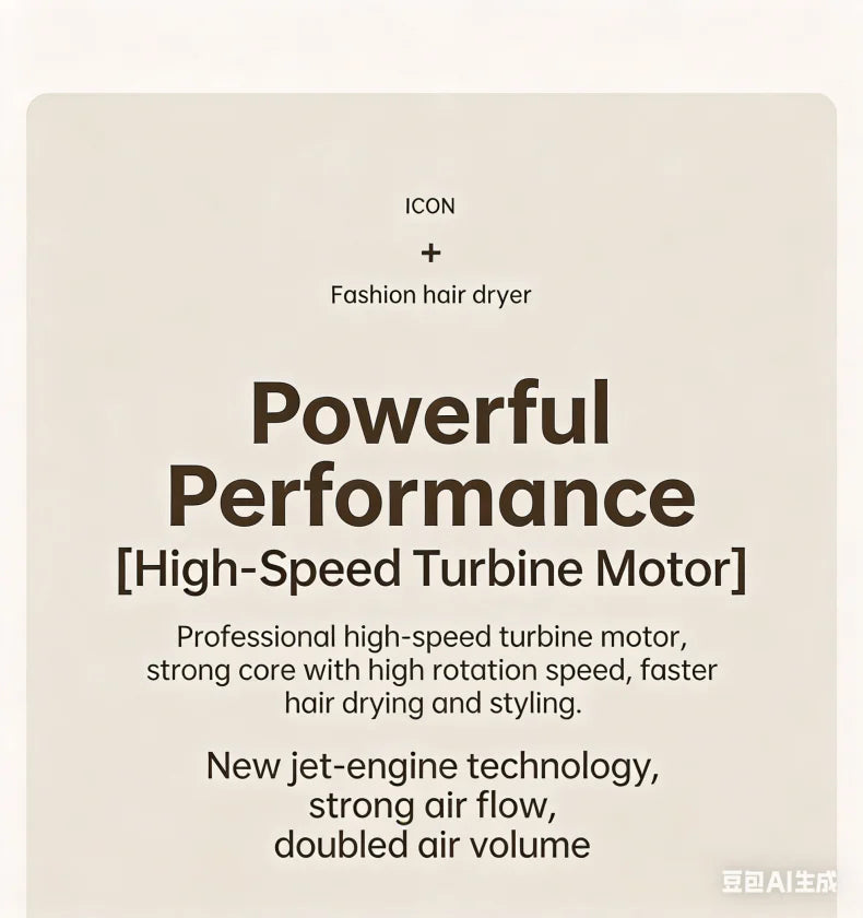 1800W wall-mounted hair dryer with high-speed turbine motor, jet-engine technology, and powerful airflow for styling.