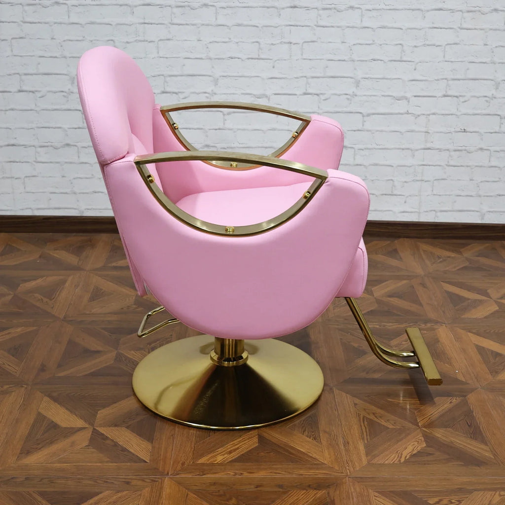Hydraulic Barber Chair 360° Swivel Salon Seat Pink | Tidesmit Massage Chairs Tidesmit