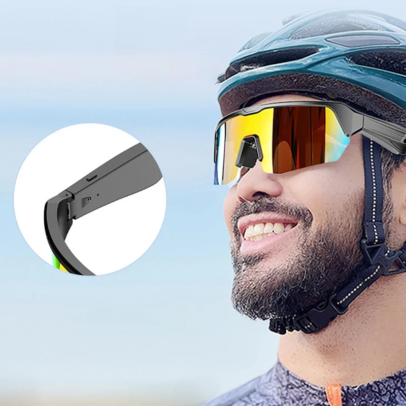 Polarized Bluetooth Audio Cycling Sunglasses | Silver & Gold Options Tidesmit