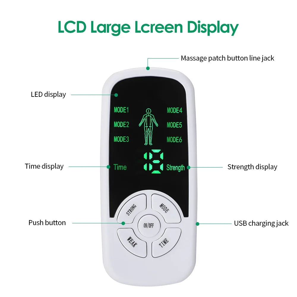 Back Massage Instrument: 6-Mode TENS Electric Massager & Heat Therapy Back Massage Instrument Tidesmit