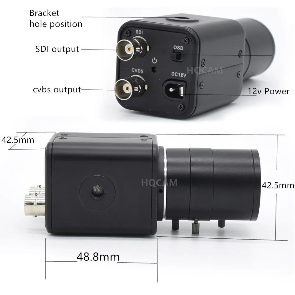 4K IMX385 IMX290 IMX307 Industrial CCTV HD-SDI EX-SDI 60FPS 8MP 5mp 1080P Security Mini Broadcast Box SDI Camera Medical Live