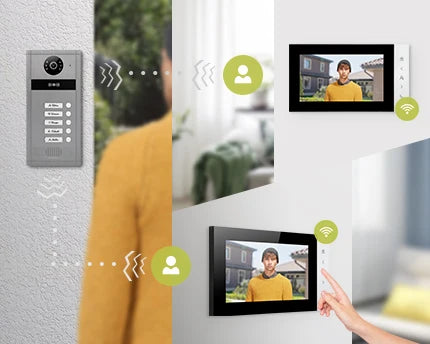 Smart Life Tuya APP Control HOMSECUR 7" WiFi Video Doorphone Night Vision Doorbell Intercom Kit for 5 Households