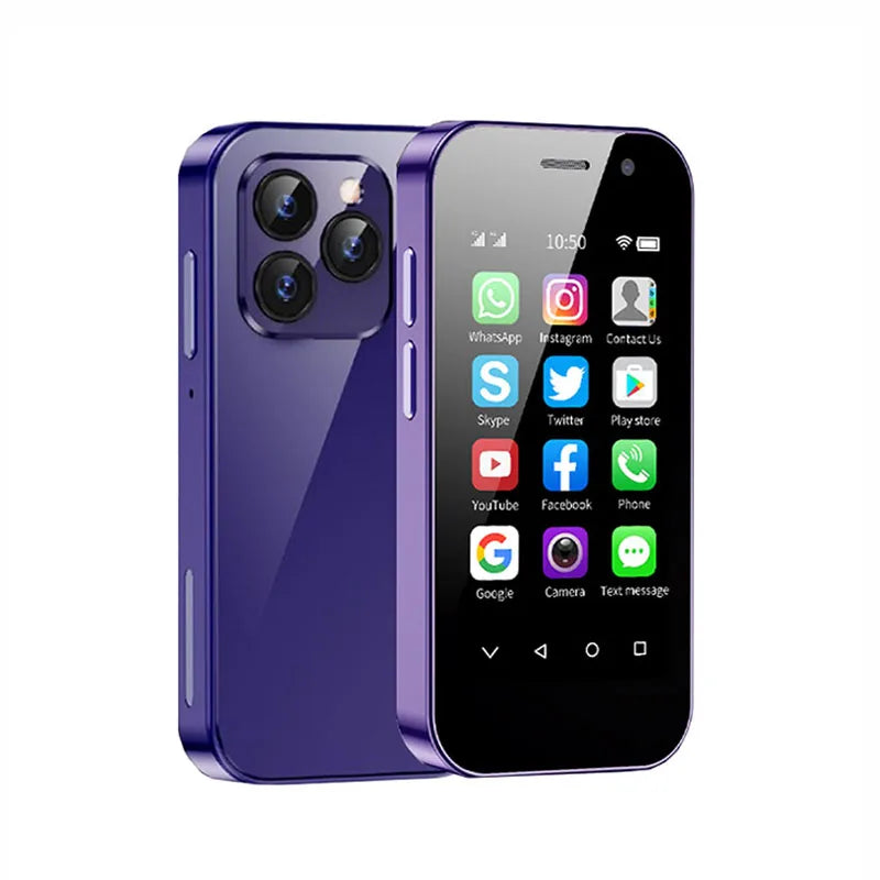 SOYES XS14 Pro 3.0in 4G Mini Smartphone Android 9.0 Dual Sim Face ID Dual Camera WIFI Bluetooth FM Hotspot GPS OTG Mobile Phone
