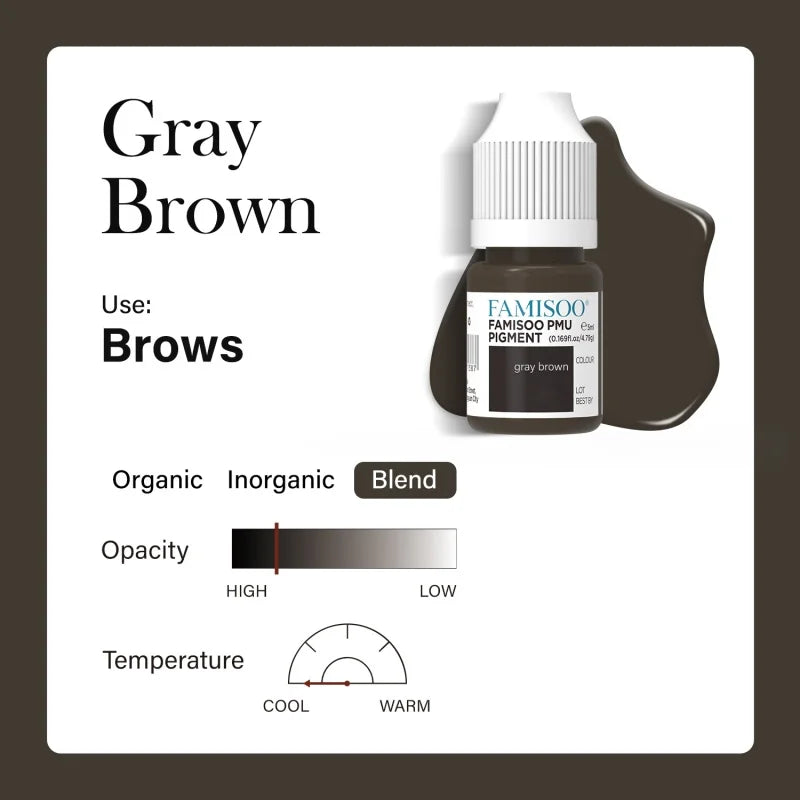 Eyebrow Tattoo Ink - Professional 5ml Microblading Pigment for PMU Machines Permanent Makeup Machines Tidesmit