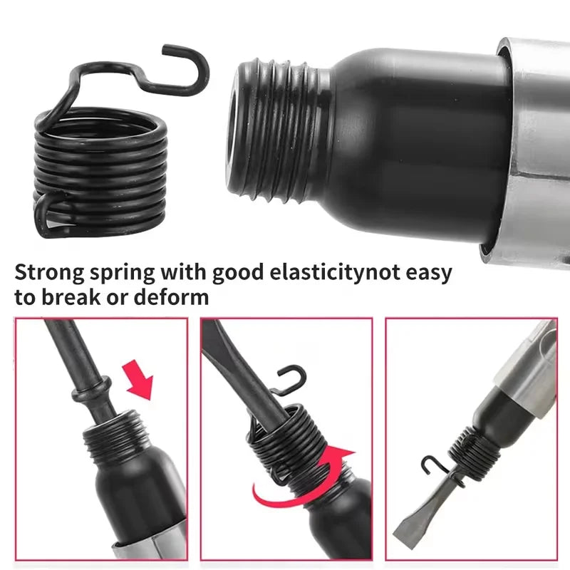3/8'' 150mm Air Hammer Professional Handheld Pistol Gas Shovels Small Rust Remover Air Shovel Pneumatic Tools with 4 Chisels