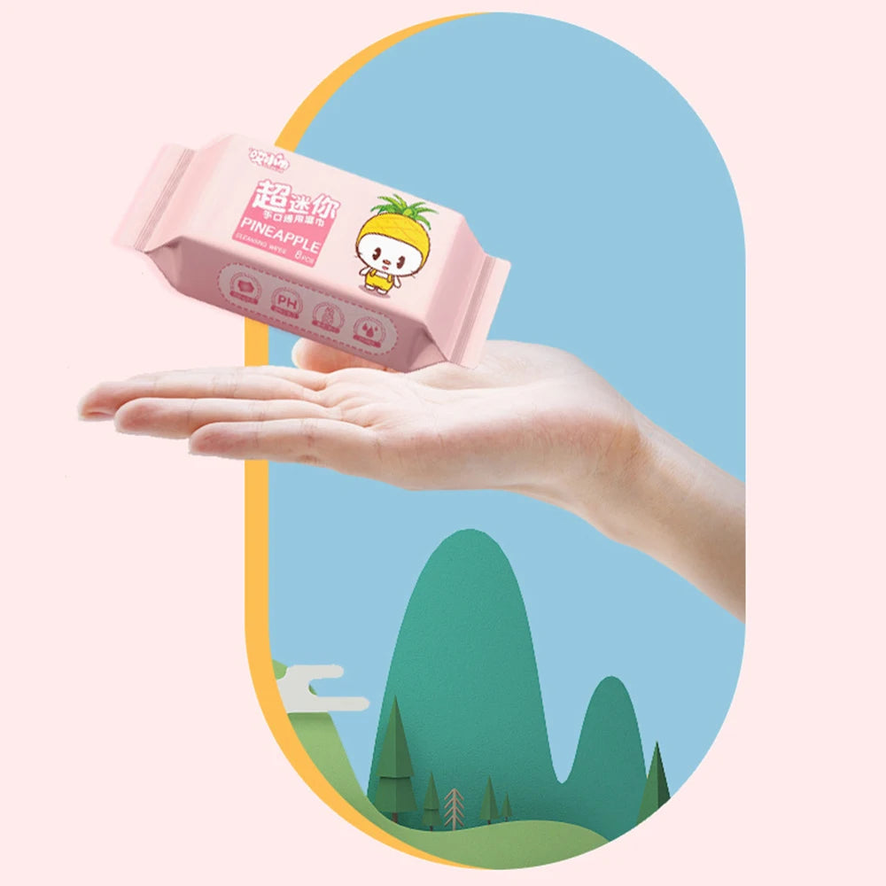 Soft Baby Wet Wipes Large Pack Disposable Freshing Cleaning Wipes Hand Mouth Cleaning High Quality Mini Portable Wipes Babies