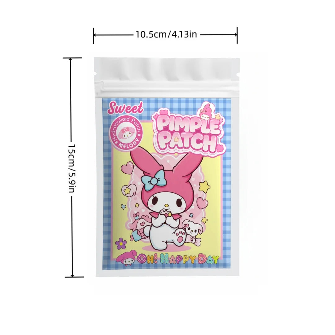 125PCS Hello Kitty Cute Face Stickers, Hydrocolloid Pimple Patches for Invisible Blemish Concealing