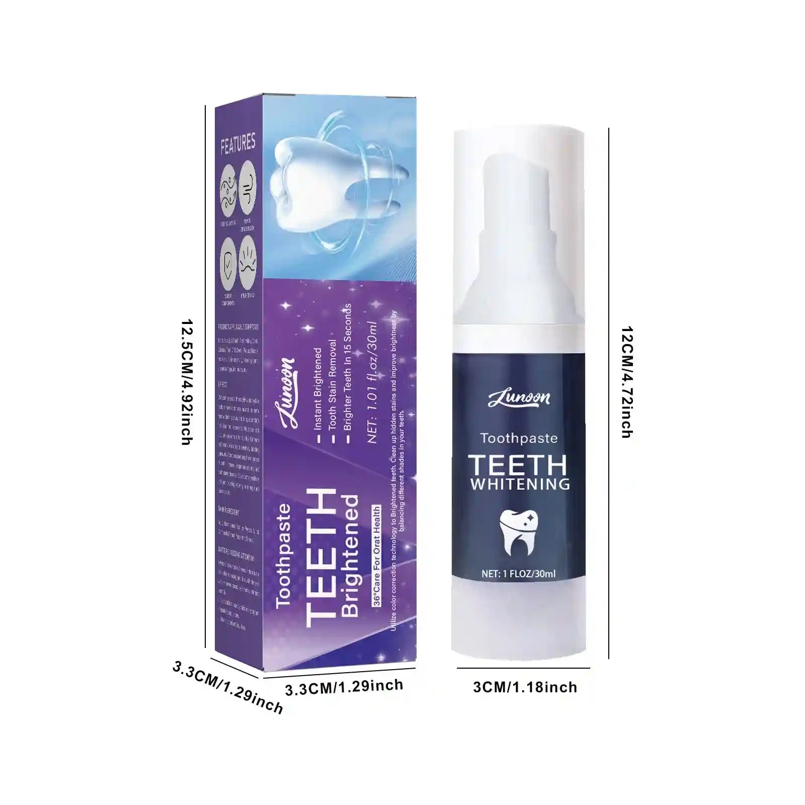 Tidesmit V34 teeth whitening toothpaste and 5D whitening strips for professional oral hygiene and fresh breath