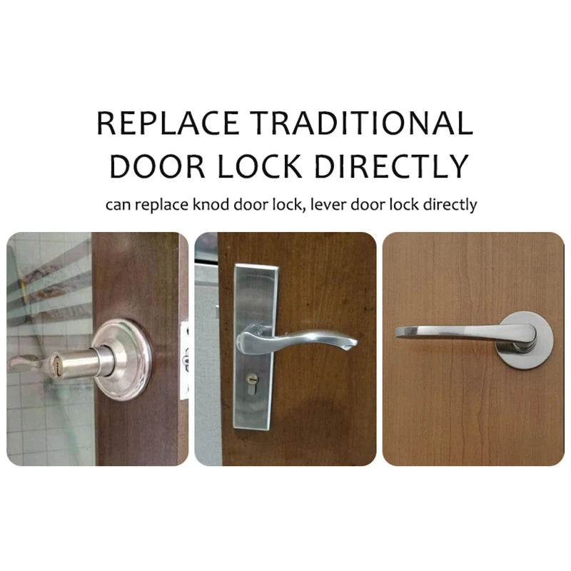 WAFU 016 Fingerprint Smart Lock Password Handle Bed Room Lock Tuya Bluetooth Password Door Lock Zine For Home Hotel