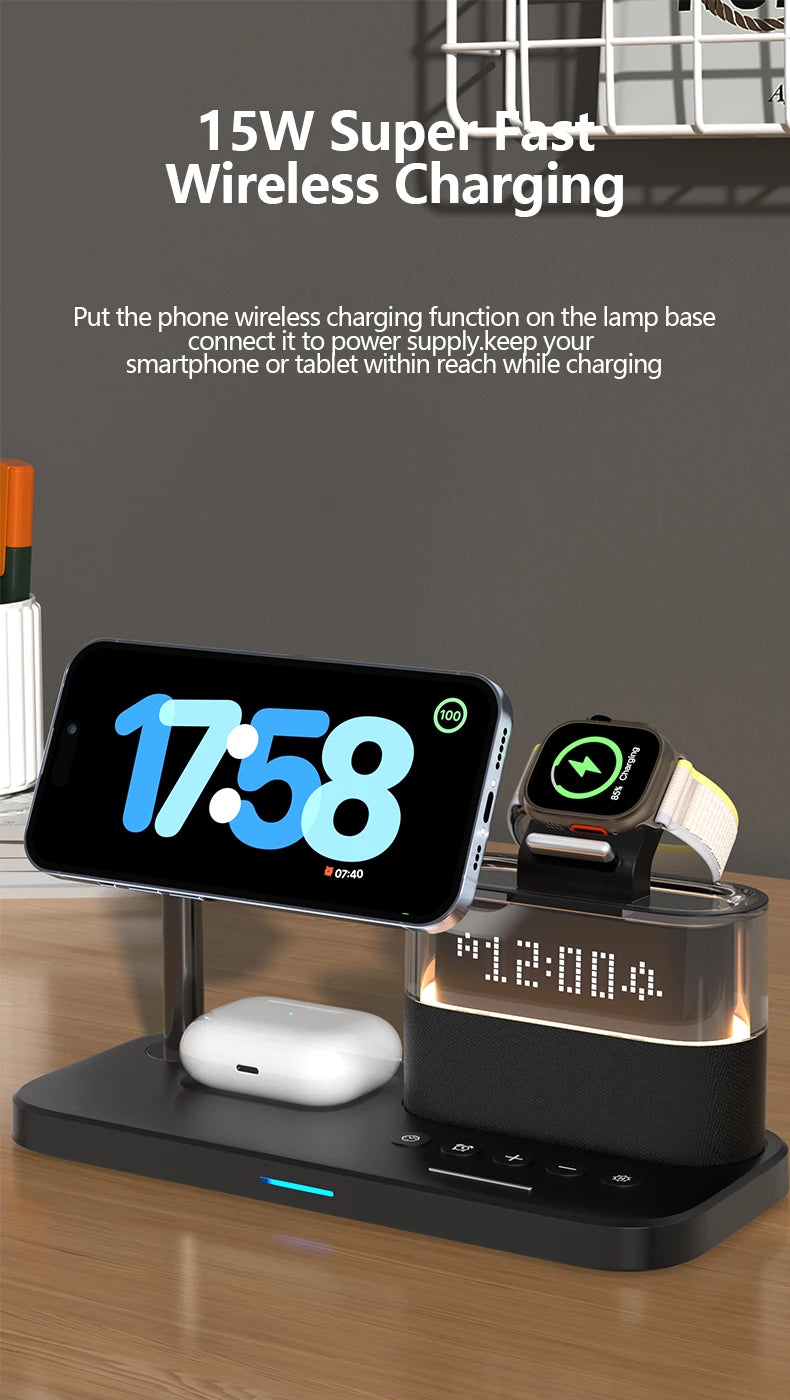 Tidesmit 3-in-1 Qi2 Wireless Charging Station for MagSafe Devices Tidesmit