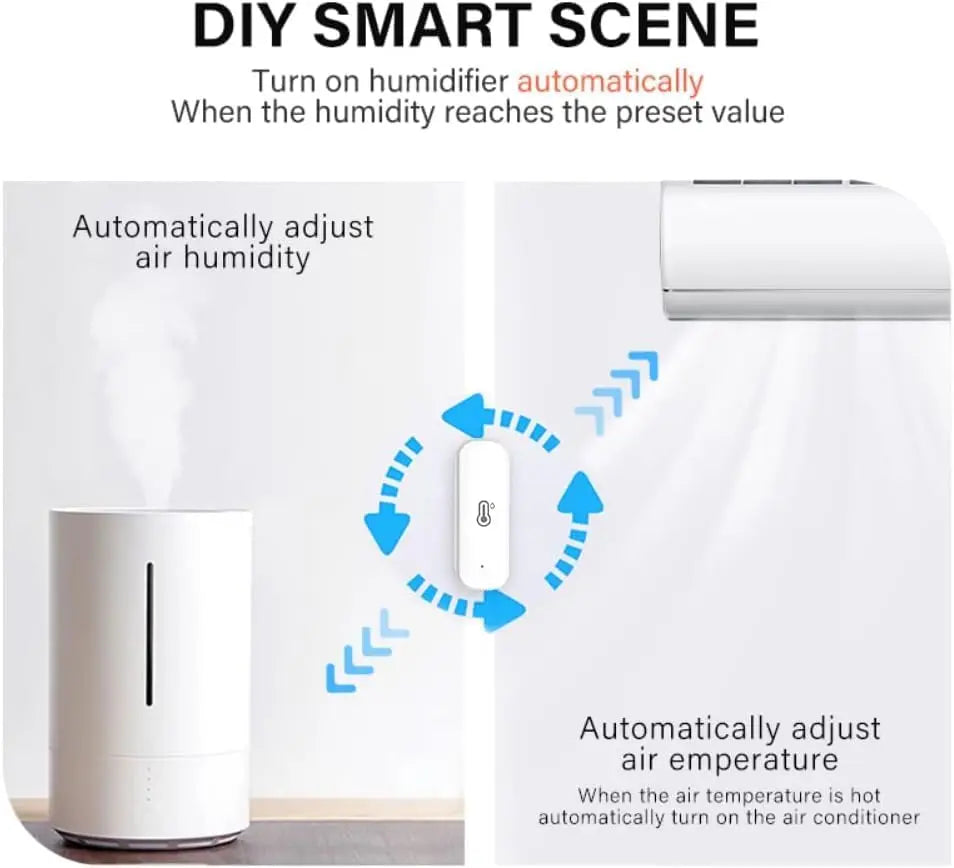WiFi Temperature Humidity Sensor – Smart Home Remote Climate Monitor Tidesmit
