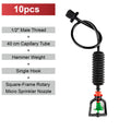 10 Pack Mist Nozzle Kit 360° Rotating Hanging Irrigation Nozzles Greenhouse Cooling Mist Spray Garden Water System Agriculture