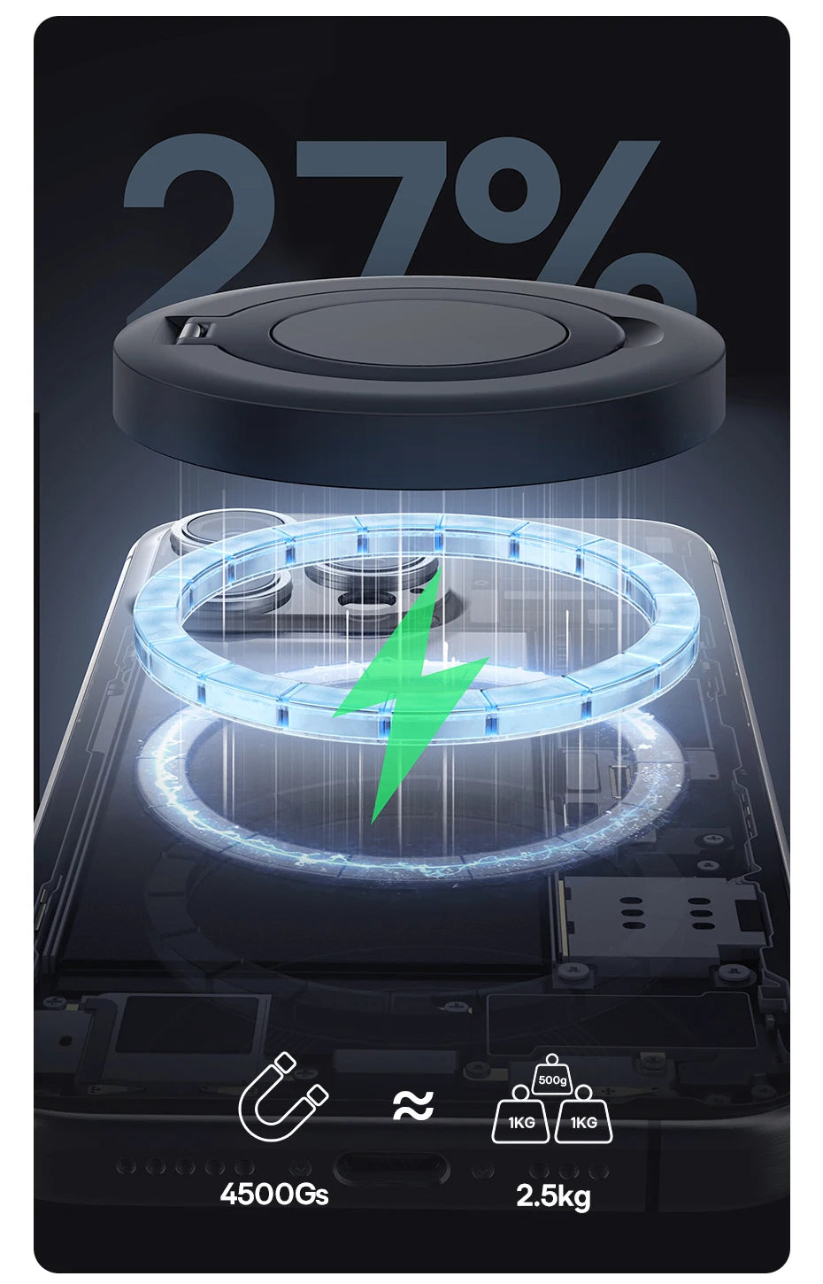 Magnetic Wireless Charger for iPhone 16 15 with Stand | Tidesmit Tidesmit