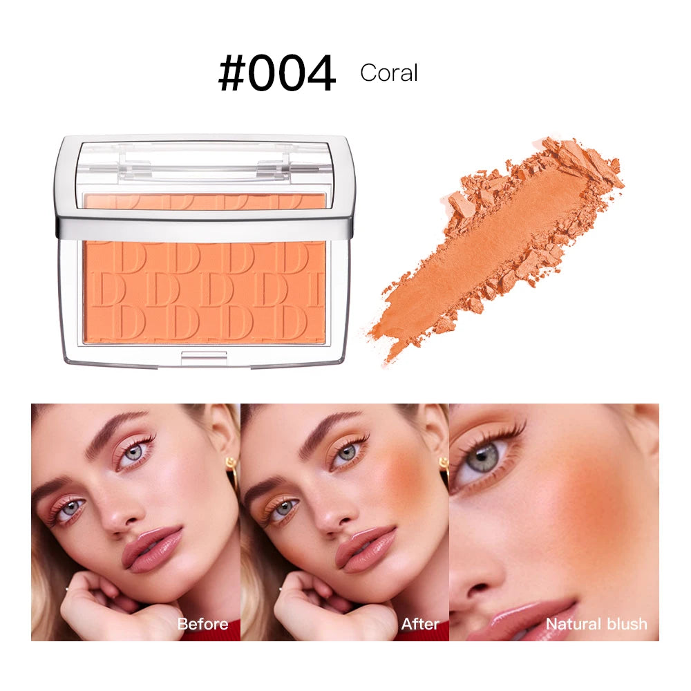 Tidesmit matte natural peach cheek tint and face contour palette texture swatch for long-wear waterproof makeup