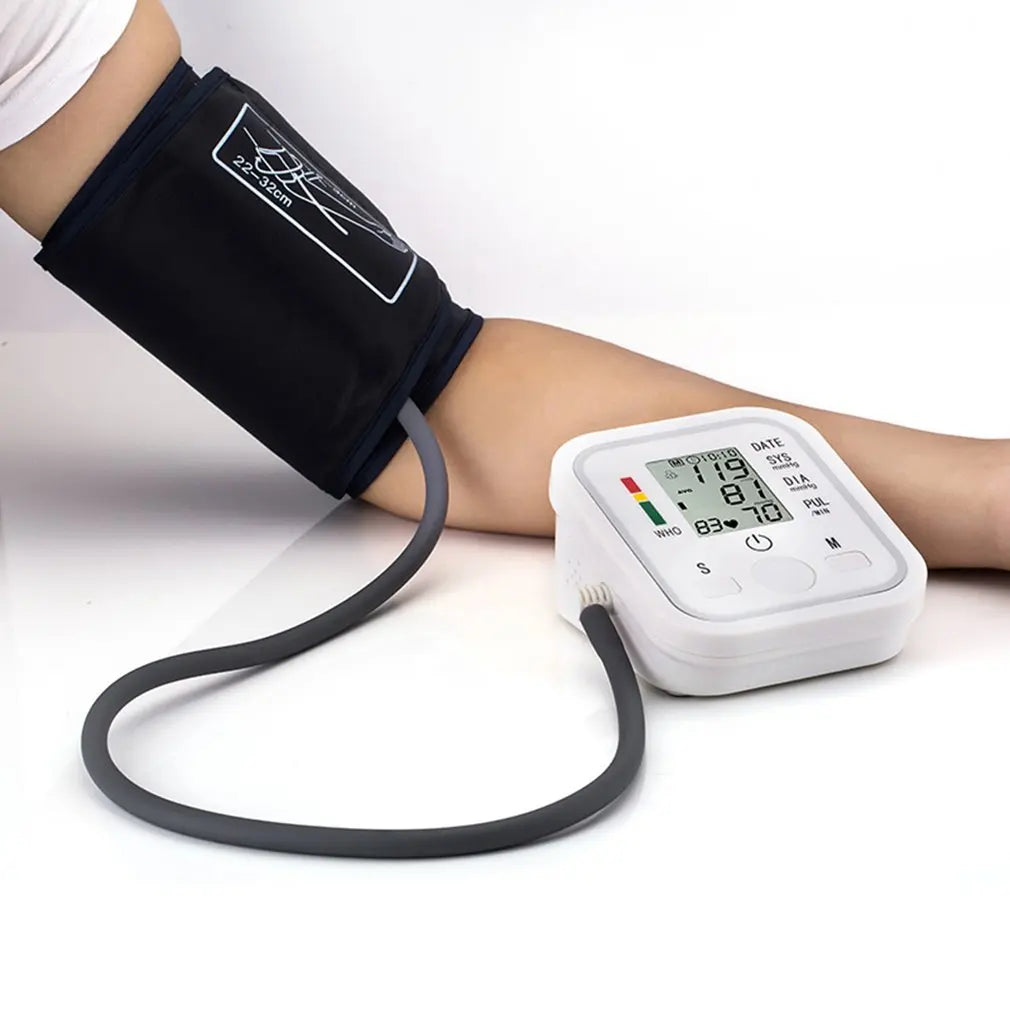 Automatic Digital Arm Blood Pressure Monitor Tonometer Meter Sphygmomanometer LCD Portable Health Care Pulse Meter BP Monitor