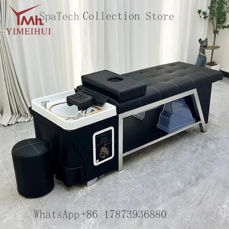 Thai Shampoo Bed With Head Spa Water Therapy System - Professional Grade Massage Chairs Tidesmit