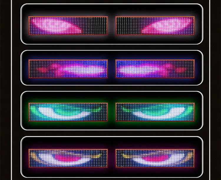 LED Pixel Panel Car Display 120x16.6cm - Programmable Scrolling Sign Tidesmit
